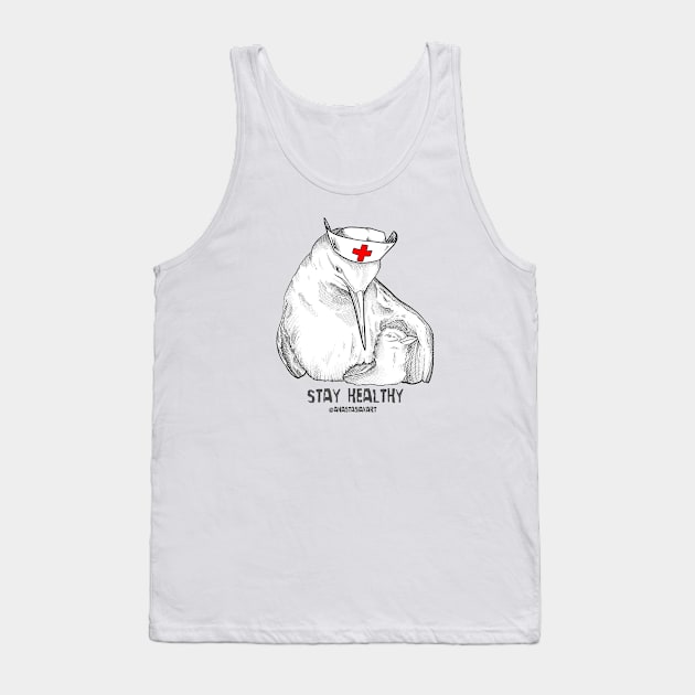 Stay Healthy Bird Tank Top by GnauArt